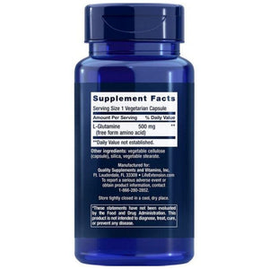 Life Extension L-glutaminas 500 mg - 100 kapsulių