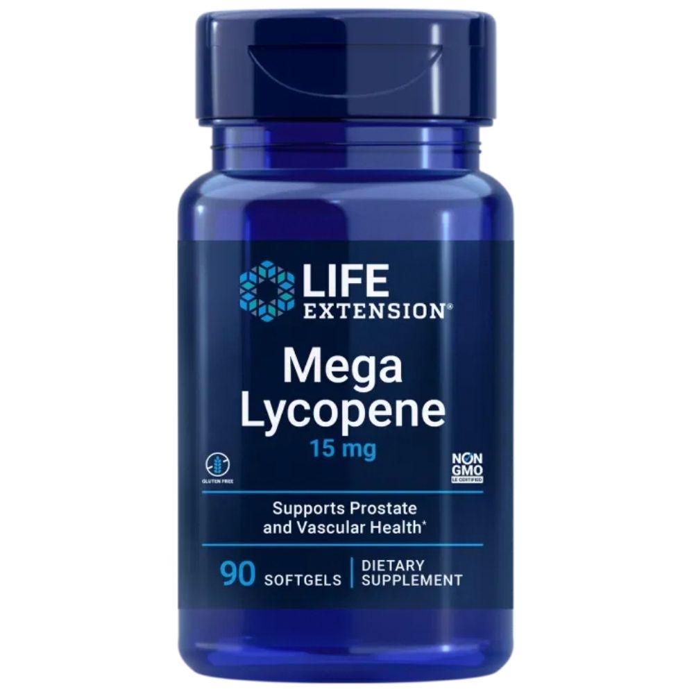 Life Extension Mega Lycopene 15 mg - 90 minkštųjų gelių