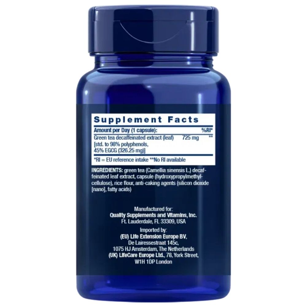 Life Extension žaliosios arbatos ekstraktas 725 mg - 100 kapsulių - Magnis.lt