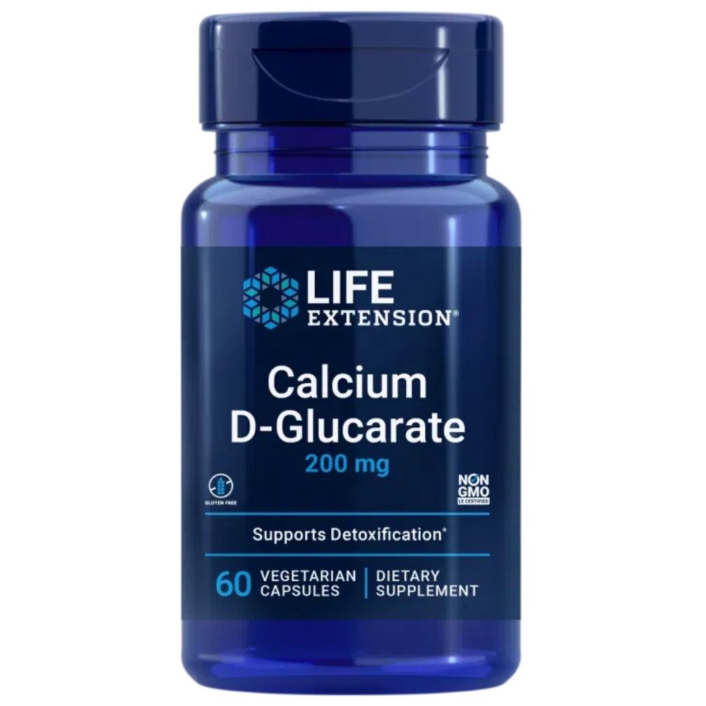 Life Extension Kalcio D-gliukaratas 200 mg - 60 kapsulių