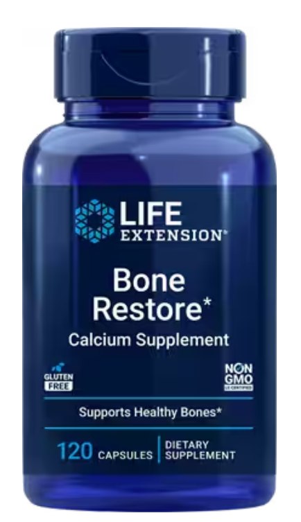 Life Extension Bone Restore kalcio papildas - 120 kapsulių