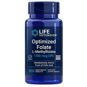 Life Extension Enhanced Optimized Folate 1700 mcg - 100 tablečių - Magnis.lt