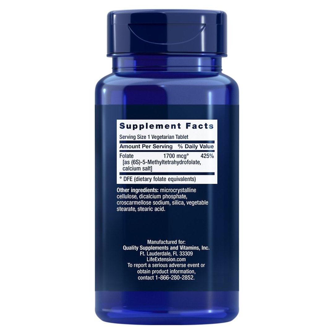 Life Extension Enhanced Optimized Folate 1700 mcg - 100 tablečių - Magnis.lt