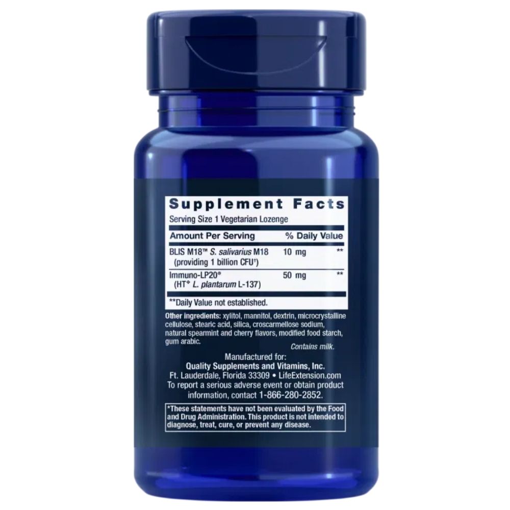 Life Extension FLORASSIST® Burnos higiena - 30 pastilių