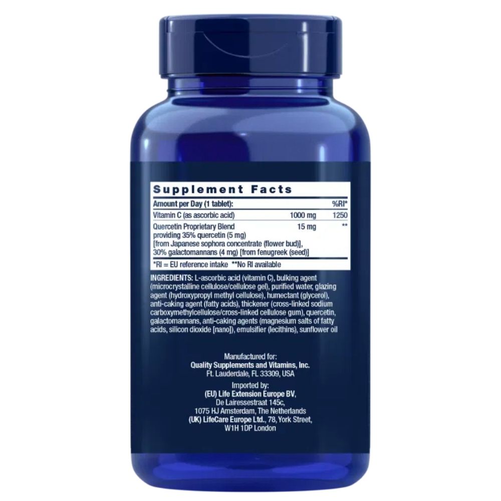 Life Extension vitaminas C ir biokvercetinas fitosomas - 250 tablečių - Magnis.lt