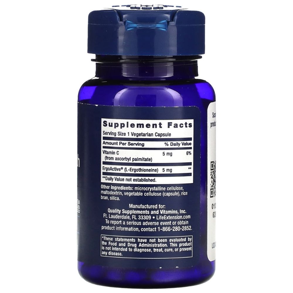 Life Extension Essential Youth L-Ergotioneine 5 mg - 30 kapsulių