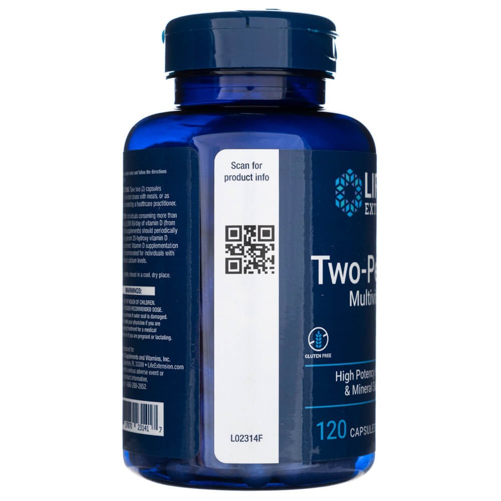 Life Extension dviejų dienų kapsulės (multivitaminai) - 120 kapsulių - Magnis.lt