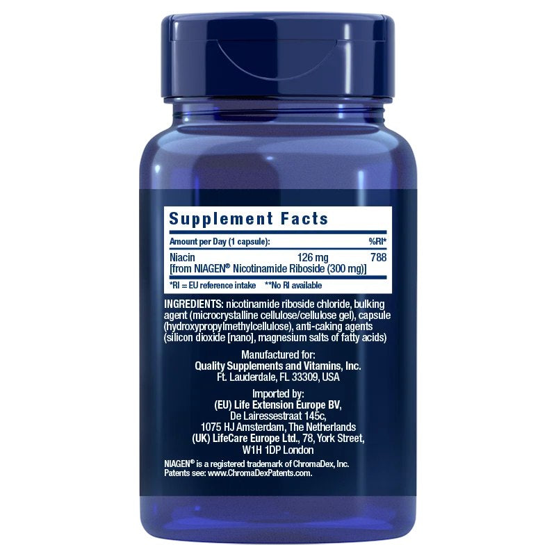 Life Extension NAD+ Cell Formula 300 mg EU - 30 kapsulių