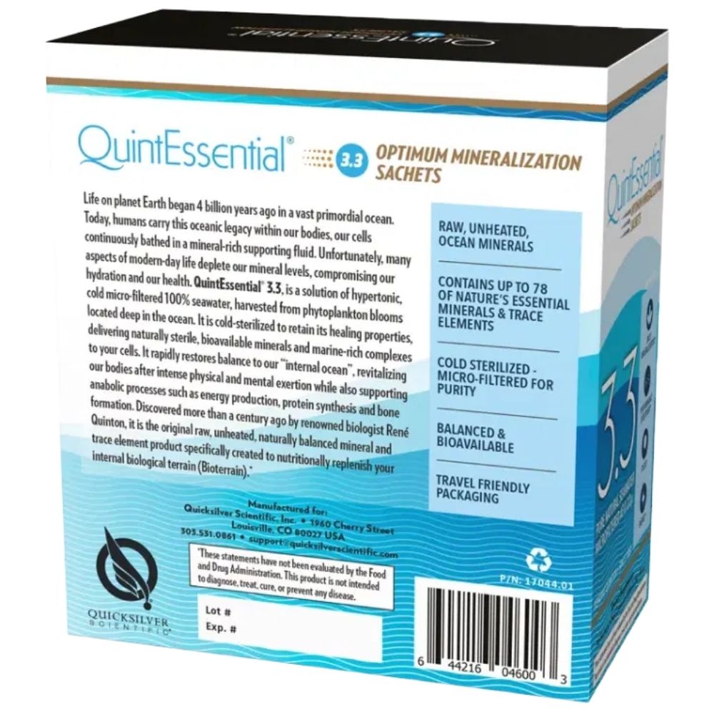Quicksilver QuintEssential® 3.3, hipertoninis tirpalas - 30 paketėlių - Magnis.lt
