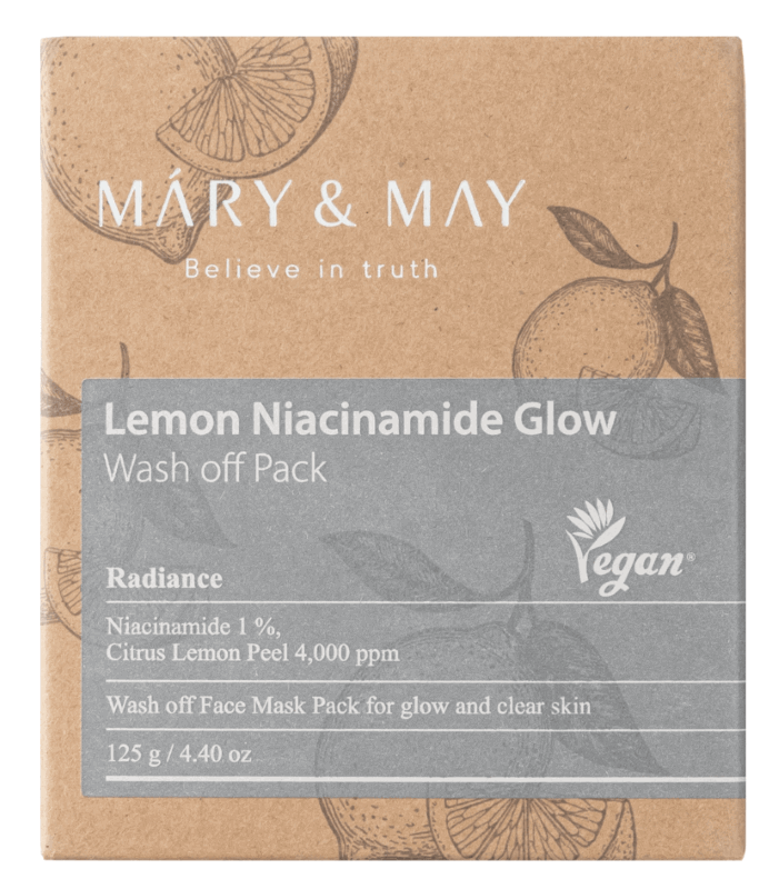 Mary&May šviesinanti molio kaukė Lemon Niacinamide Glow - 125 g