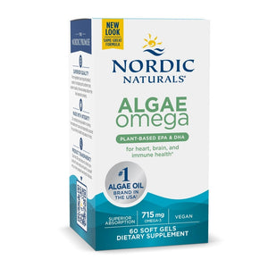 Nordic Naturals Algae Omega 715 mg (Omega-3 iš dumblių) - 60 kapsulių - Magnis.lt