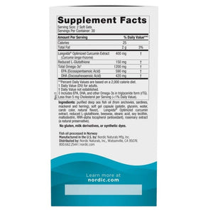 Nordic Naturals Ultimate Omega + Curcumin - 60 kapsulių