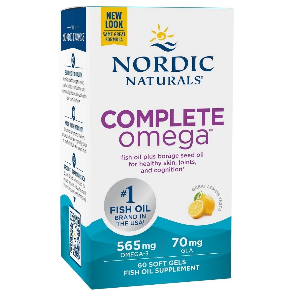 Nordic Naturals Complete Omega-3 565 mg + GLA 70 mg citrina - 60 kapsulių