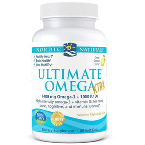 Nordic Naturals Ultimate Omega Xtra + D3 lemon - 60 kapsulių