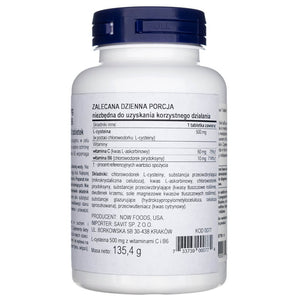 Now Foods L-cisteinas 500 mg - 100 tablečių