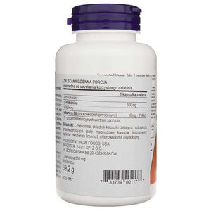 Now Foods L-metioninas 500 mg - 100 kapsulių