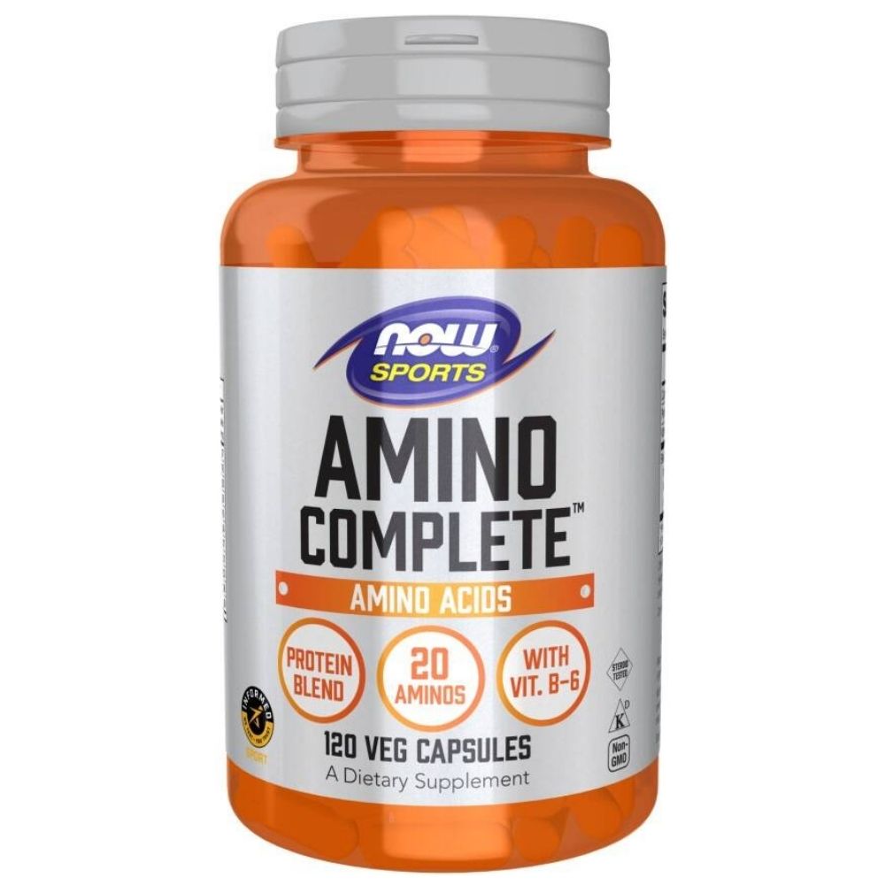 Now Foods Sports Amino Complete, Aminorūgščių kompleksas - 120 kapsulių
