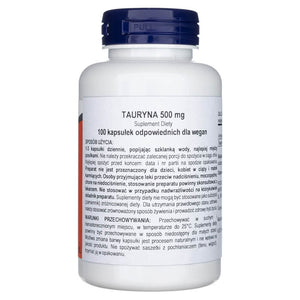 Now Foods taurinas 500 mg - 100 kapsulių