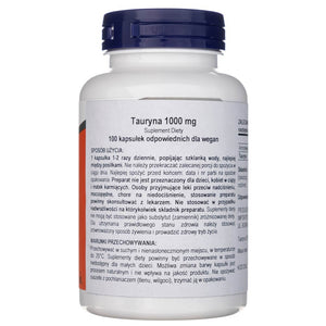 Now Foods Taurine Double Strength 1000 mg - 100 kapsulių