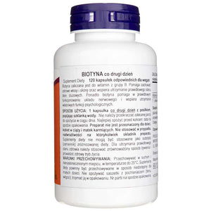 Now Foods biotinas 5000 mcg - 120 kapsulių - Magnis.lt