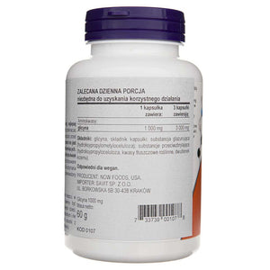 Now Foods Glicinas 1000 mg - 100 kapsulių