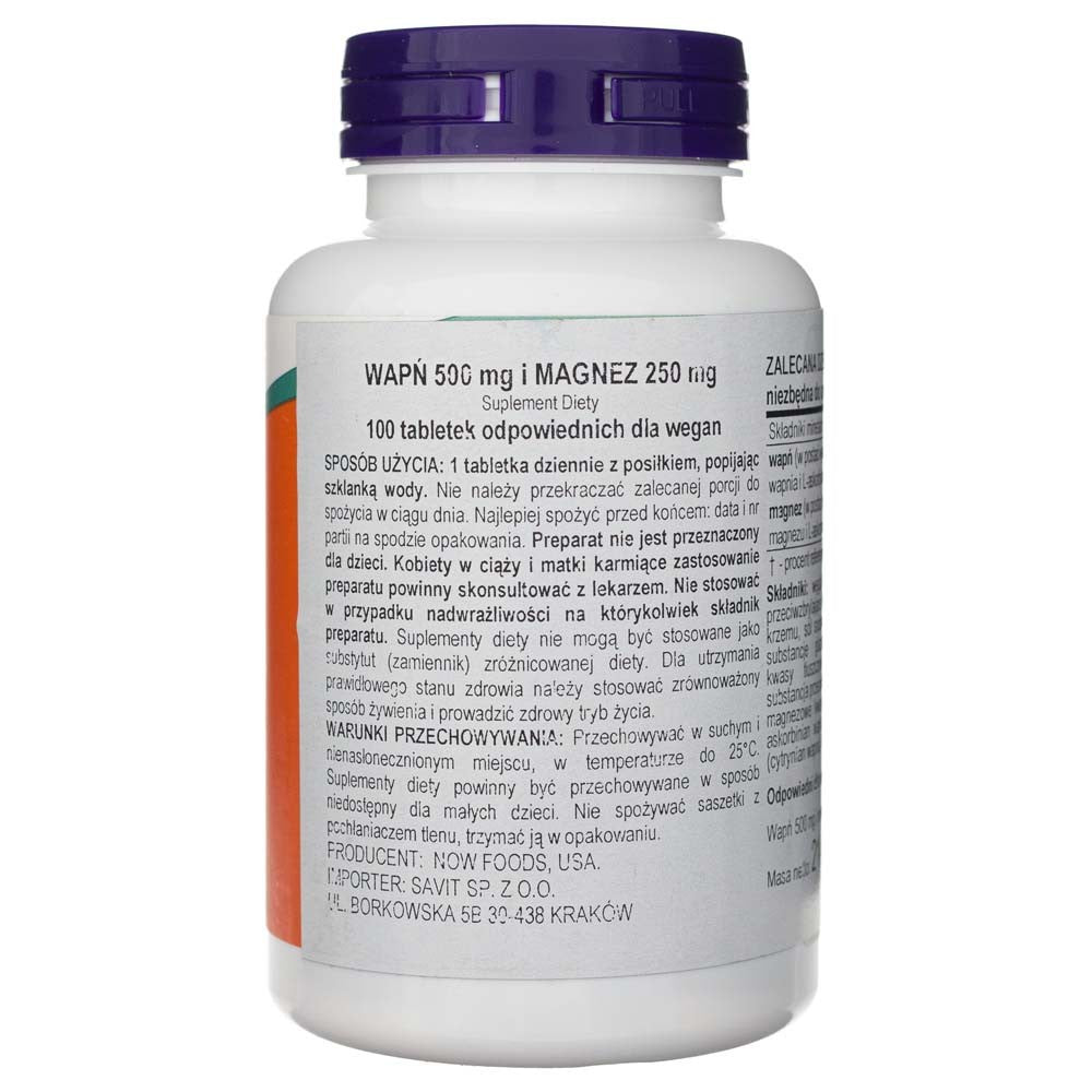 Now Foods Kalcis ir magnis - 100 tablečių - Magnis.lt