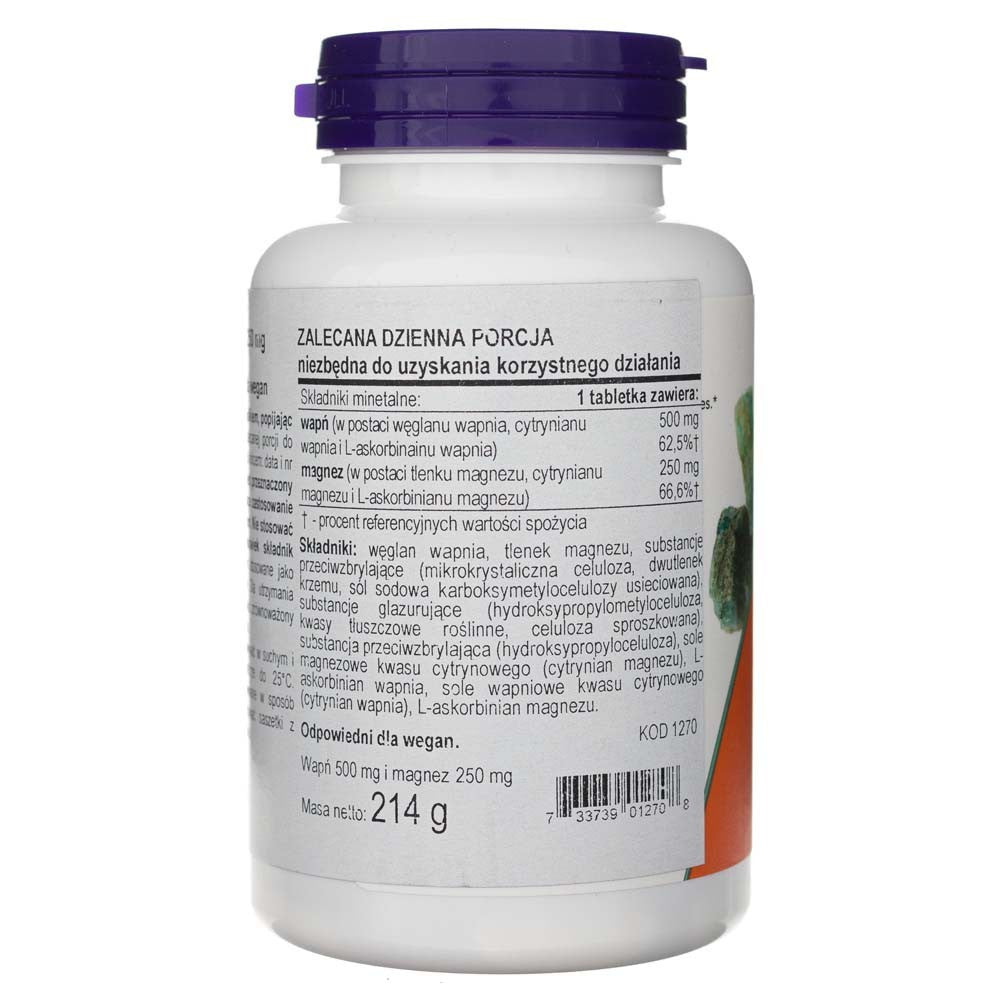 Now Foods Kalcis ir magnis - 100 tablečių - Magnis.lt