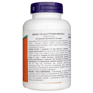 Now Foods magnio citratas 400 mg - 120 kapsulių - Magnis.lt