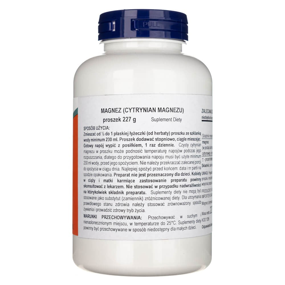 Now Foods Magnio citrato milteliai - 227 g