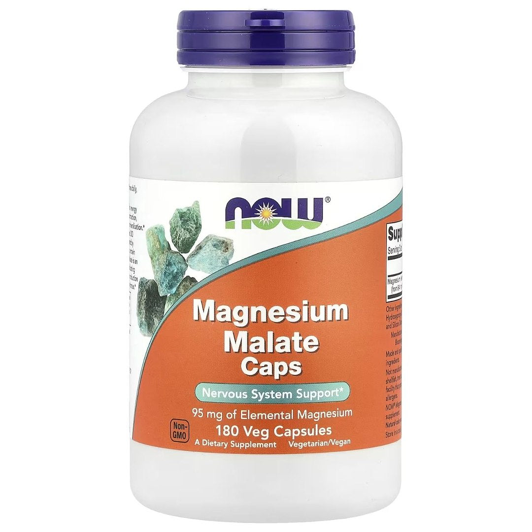 Now Foods magnio malatas 95 mg - 180 kapsulių