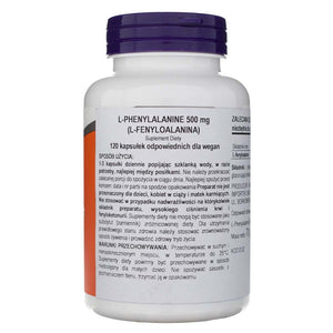 Now Foods L-fenilalaninas 500 mg - 120 kapsulių