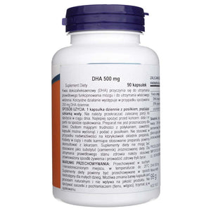 Now Foods DHA-500 dvigubo stiprumo - 90 minkštųjų kapsulių