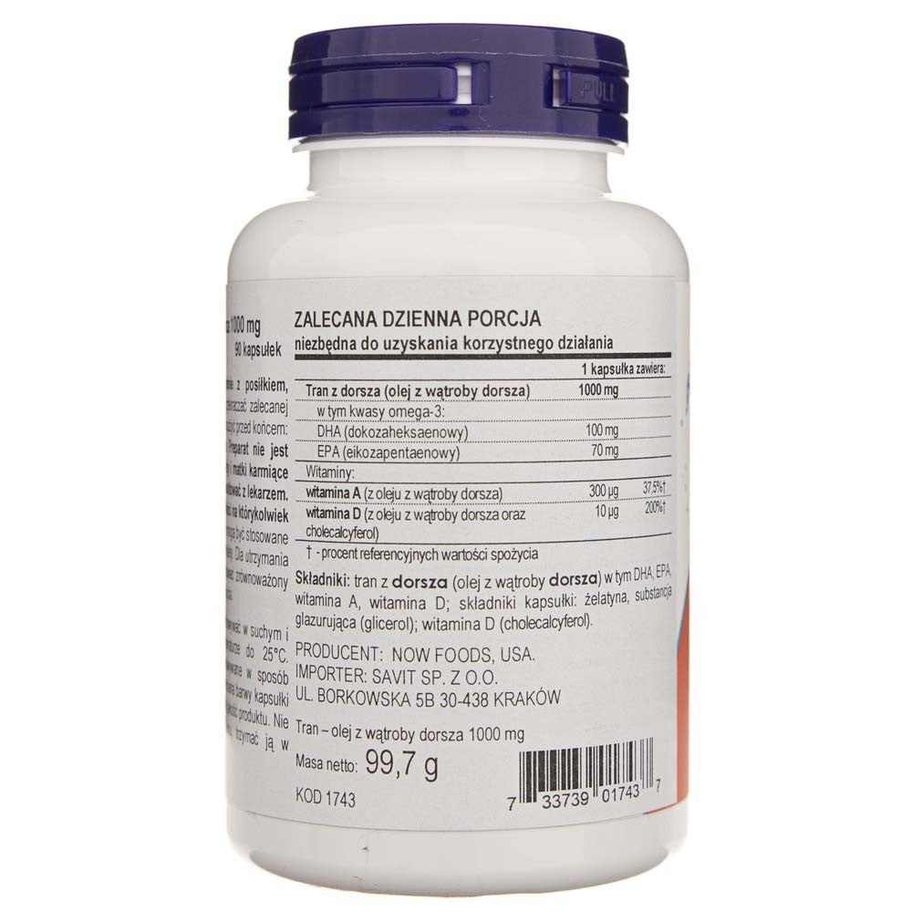 Now Foods menkių kepenų aliejus, ypač stiprus 1000 mg - 90 minkštųjų gelių