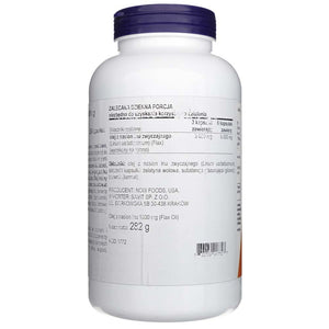 Now Foods linų aliejus 1000 mg - 250 minkštųjų gelių