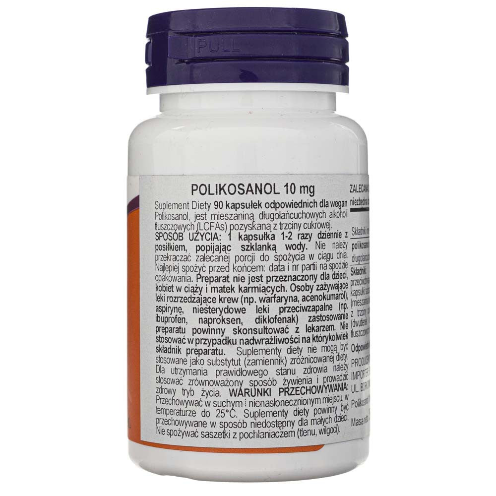 Now Foods polikosanolis 10 mg - 90 kapsulių