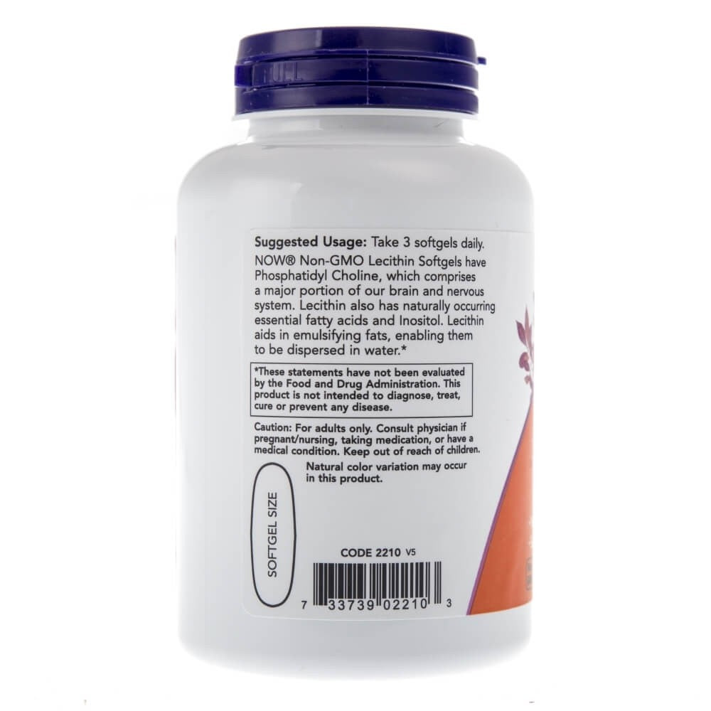 Now Foods Lecitinas be GMO 1200 mg - 100 minkštųjų gelių - Magnis.lt
