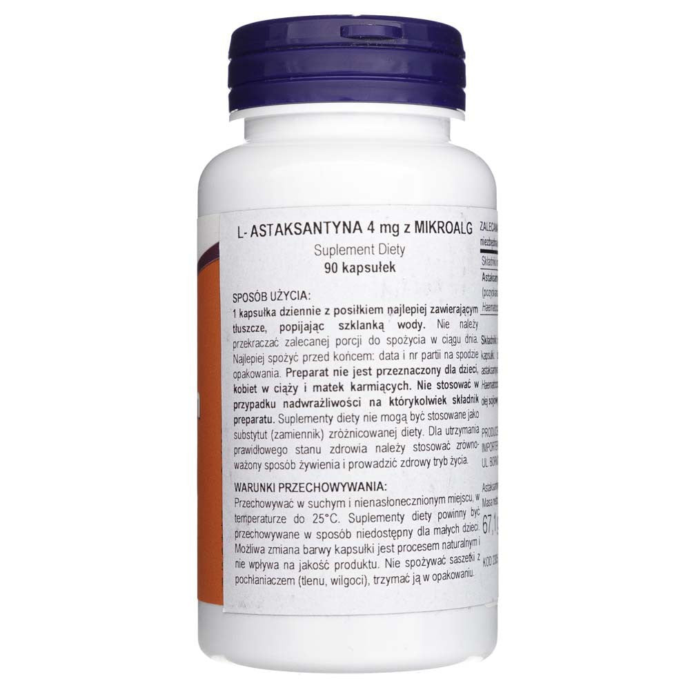Now Foods astaksantinas 4 mg - 90 minkštųjų gelių