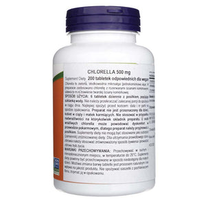 Now Foods Chlorella Certified Organic 500 mg - 200 tablečių