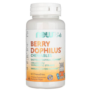 Now Foods Berry Dophilus Kids - 60 kramtomųjų tablečių - Magnis.lt