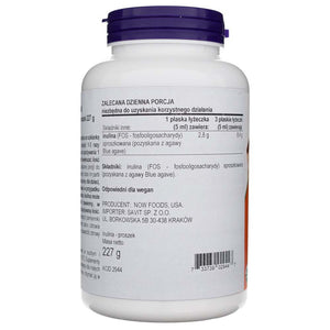 Now Foods inulinas, grynas milteliai, ekologiški - 227 g
