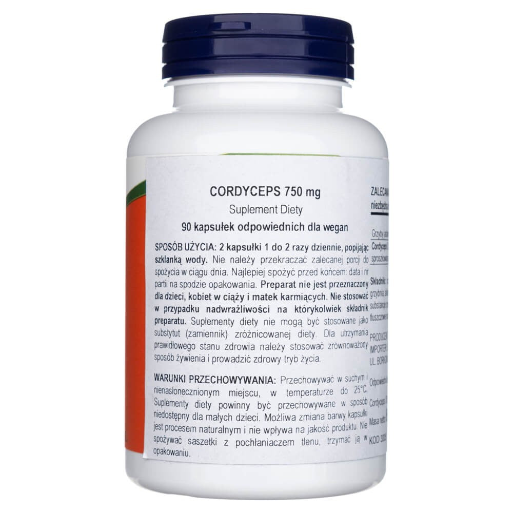 Now Foods Kordicepsas 750 mg - 90 kapsulių