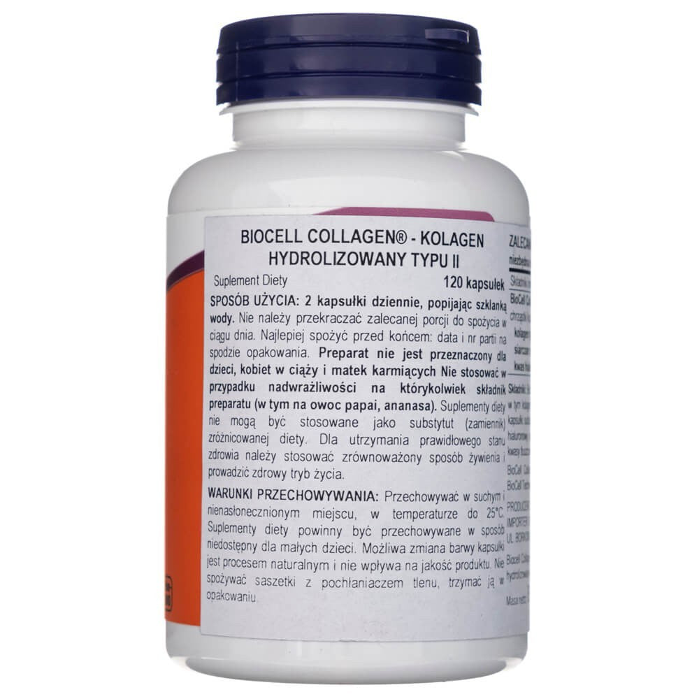 Now Foods BioCell Collagen® hidrolizuotas II tipo kolagenas - 120 kapsulių