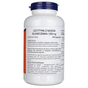 Now Foods saulėgrąžų lecitinas 1200 mg - 200 kapsulių