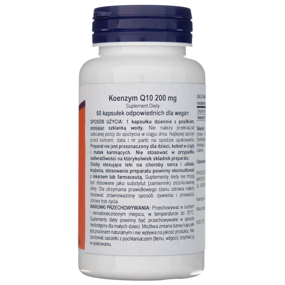 Now Foods CoQ10 200 mg - 60 kapsulių