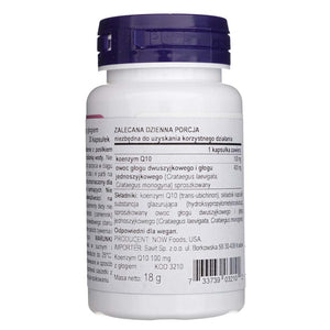 Now Foods CoQ10 100 mg su gudobelių uogomis - 30 kapsulių