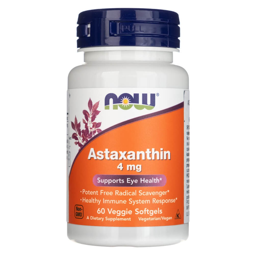 Now Foods astaksantinas 4 mg - 60 minkštųjų gelių