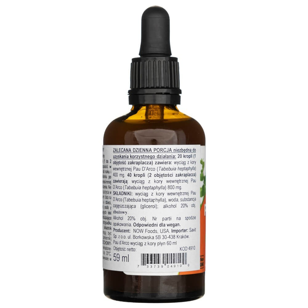 Now Foods Pau D'Arco ekstraktas - 60 ml - Magnis.lt