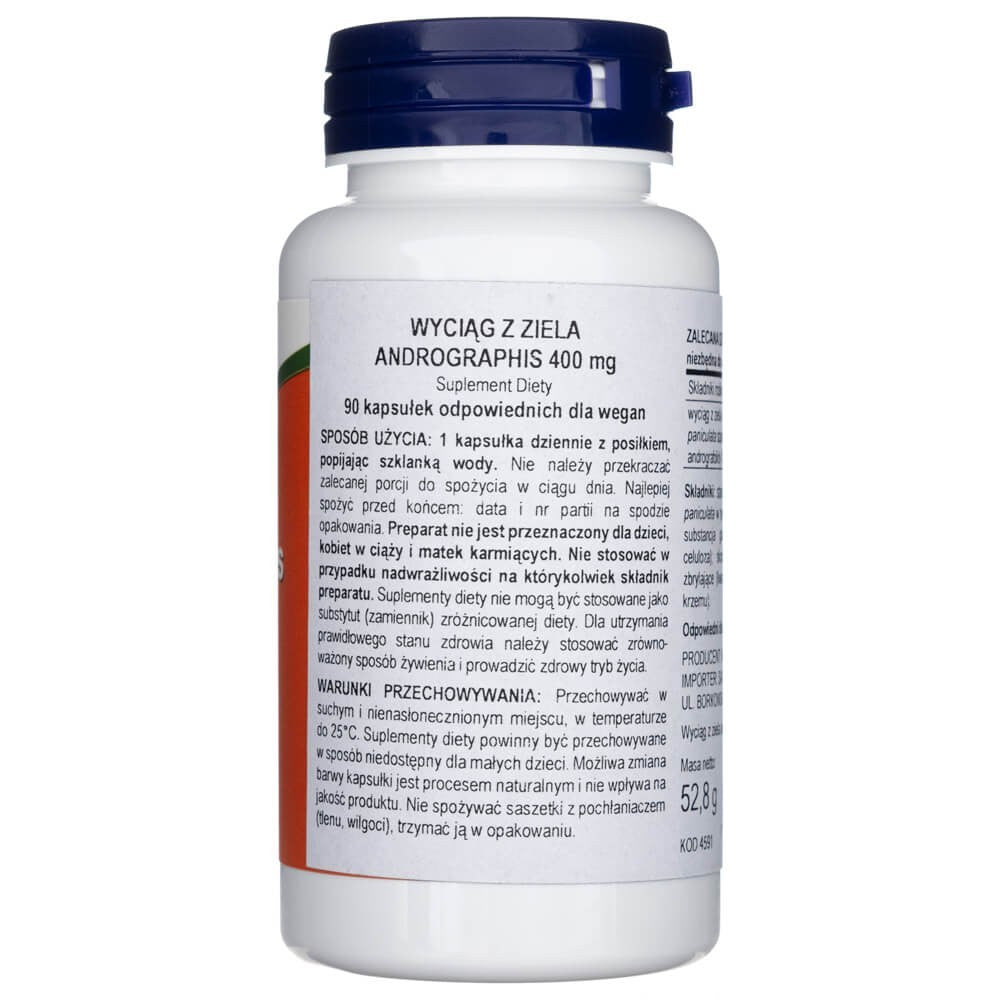 Now Foods Andrographis ekstraktas 400 mg - 90 kapsulių - Magnis.lt