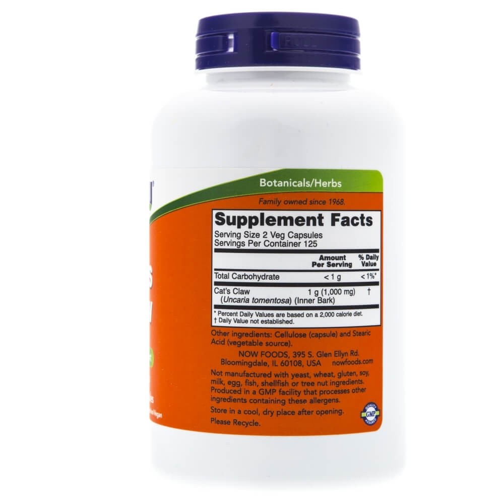Now Foods kačių letena 500 mg - 250 kapsulių - Magnis.lt