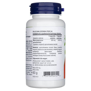 Now Foods Maca 500 mg - 100 kapsulių - Magnis.lt